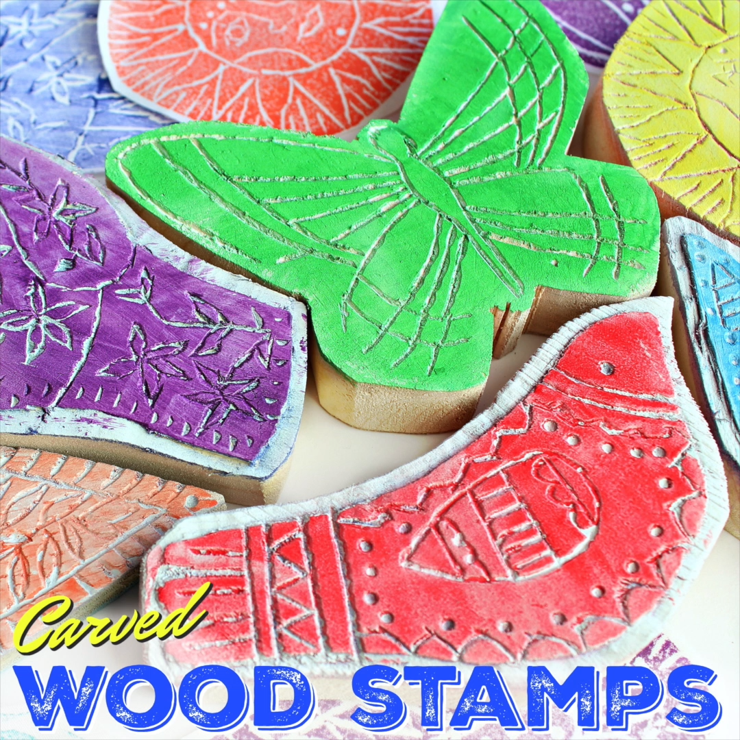 Easy Carved Wooden Stamps! -   22 wood and fabric crafts Videos ideas