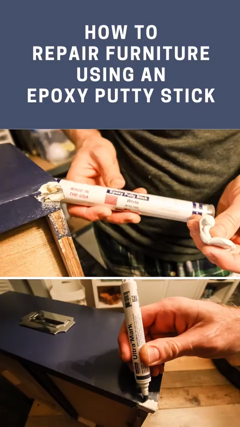 How to repair gouges in damaged wood furniture with an epoxy putty stick -   22 wood and fabric crafts Videos ideas