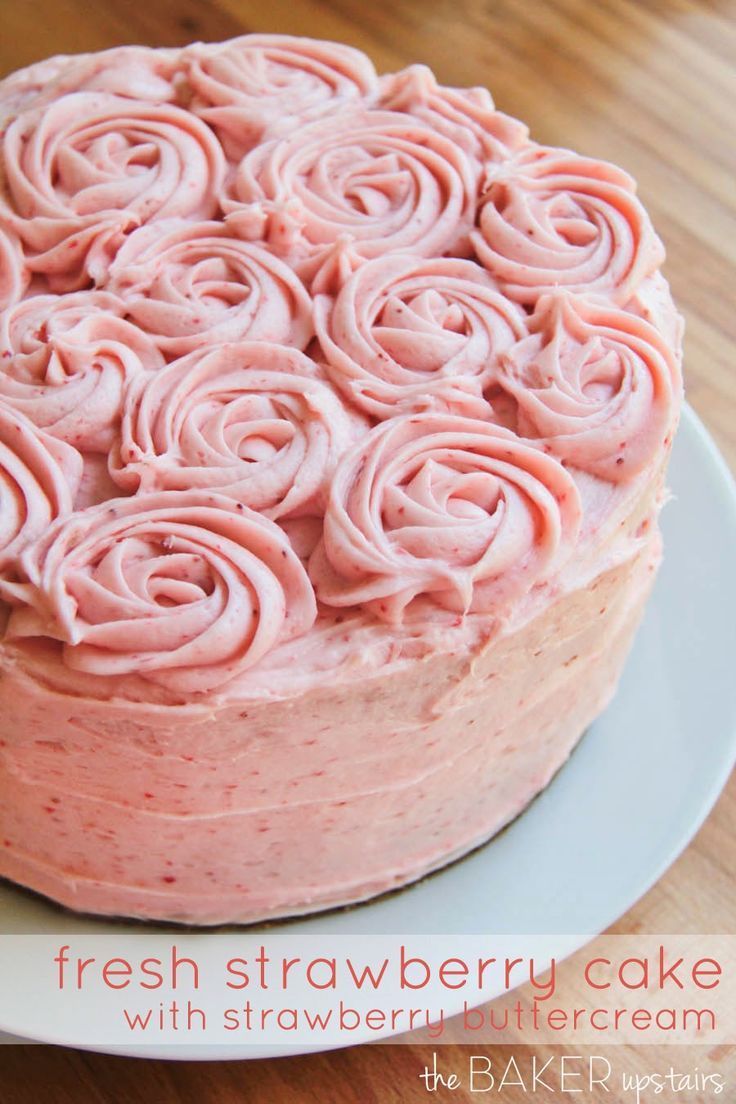 fresh strawberry cake with strawberry buttercream -   23 cake Beautiful strawberries ideas