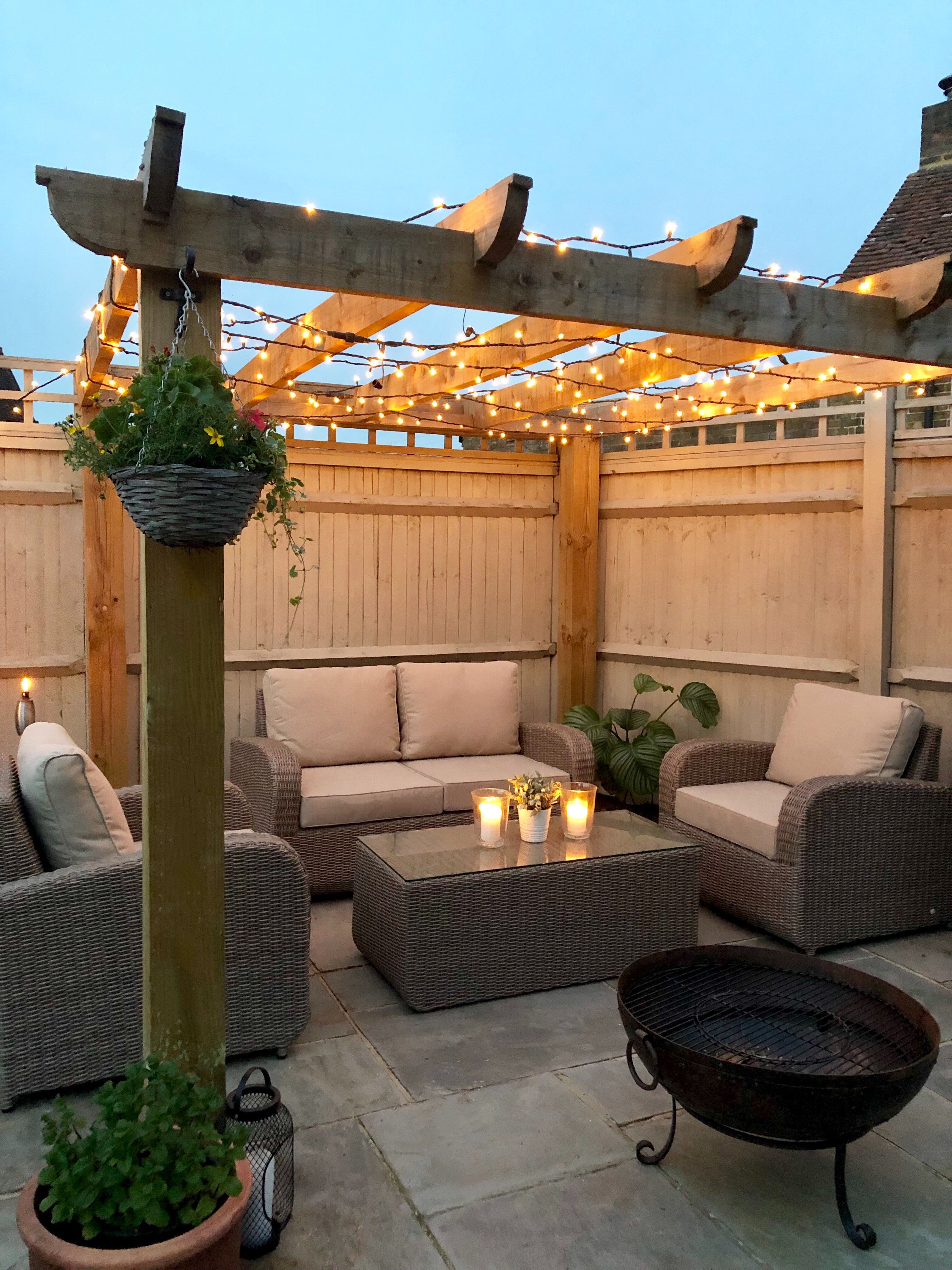 Garden design ideas pergola and fairy lights -   8 garden design Pergola terraces ideas