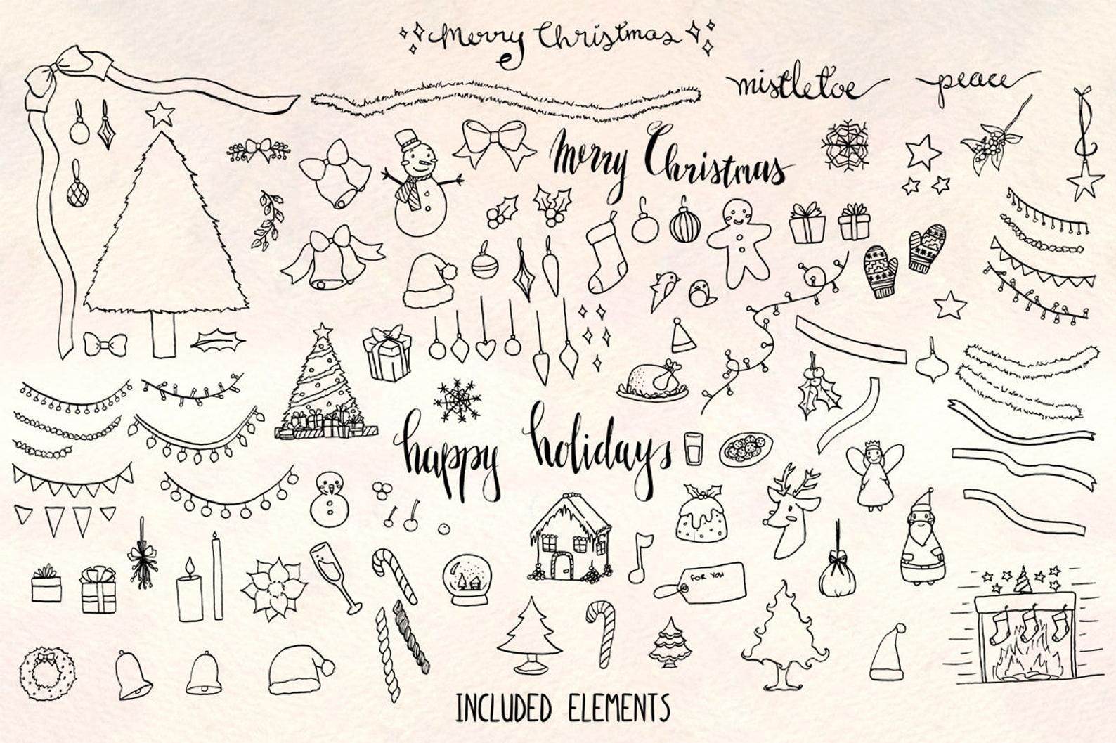 Merry Christmas - 120+ Holiday Illustrations - Vector Graphics Bundle! -   13 holiday Illustration vector ideas