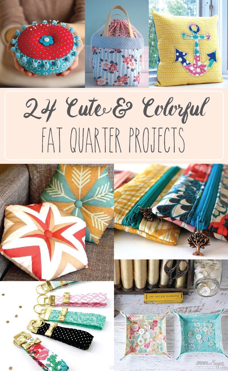 24 Cute and Colorful Fat Quarter Projects | Sewing | Flamingo Toes -   14 fabric crafts Projects fat quarters ideas