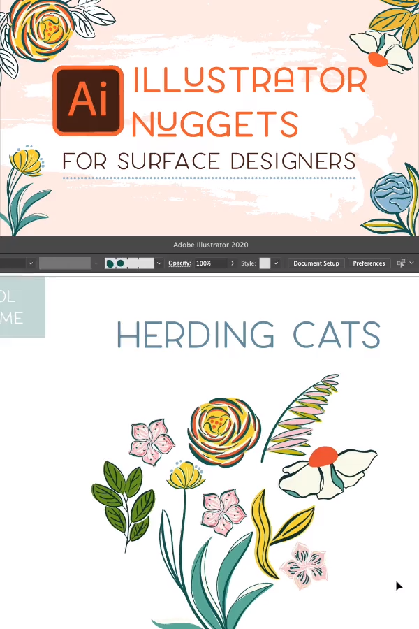 Illustrator Nuggets For Surface Designers -   14 growing plants Illustration ideas