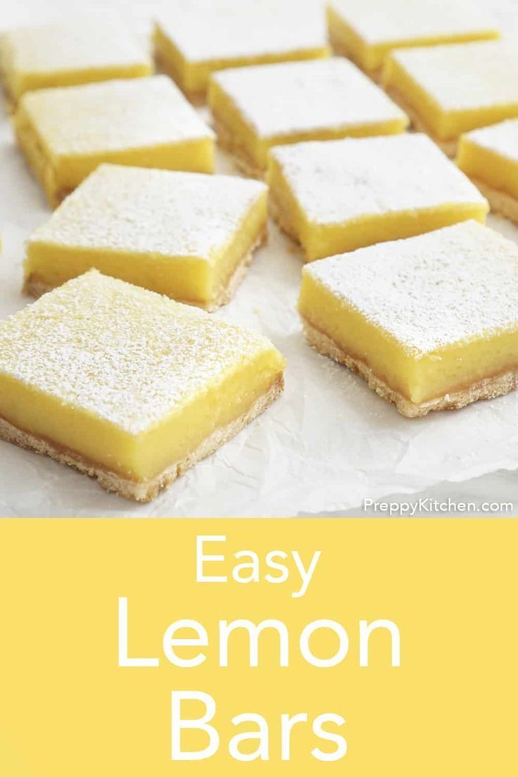 Lemon Bars - Preppy Kitchen -   15 desserts Bars baby shower ideas