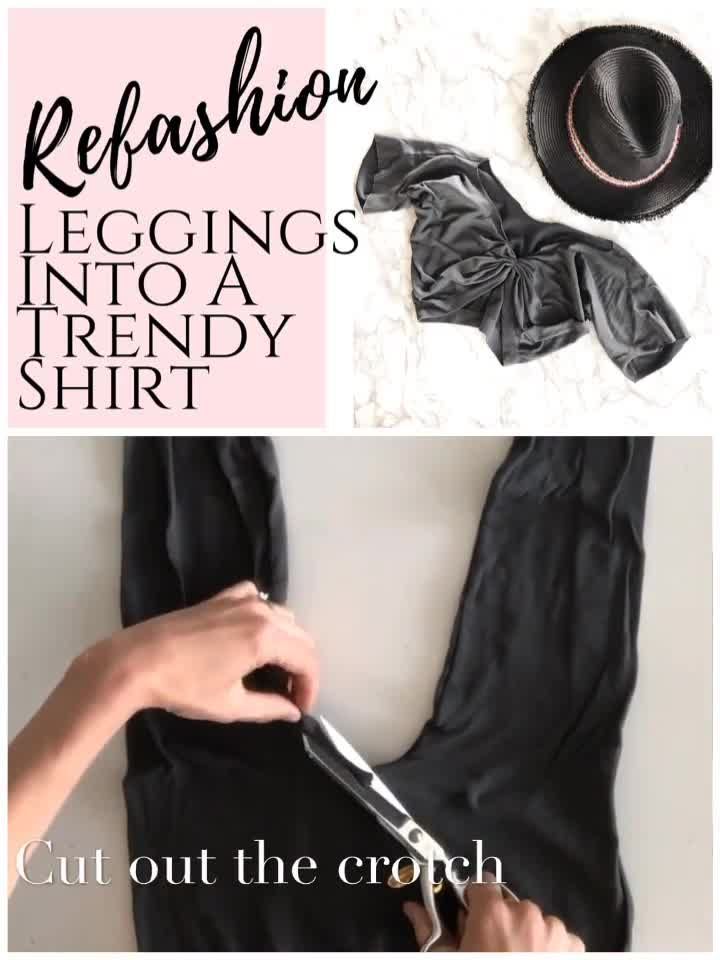 No Sew DIY Leggings Upcycle Tutorial -   15 DIY Clothes For Summer upcycle ideas