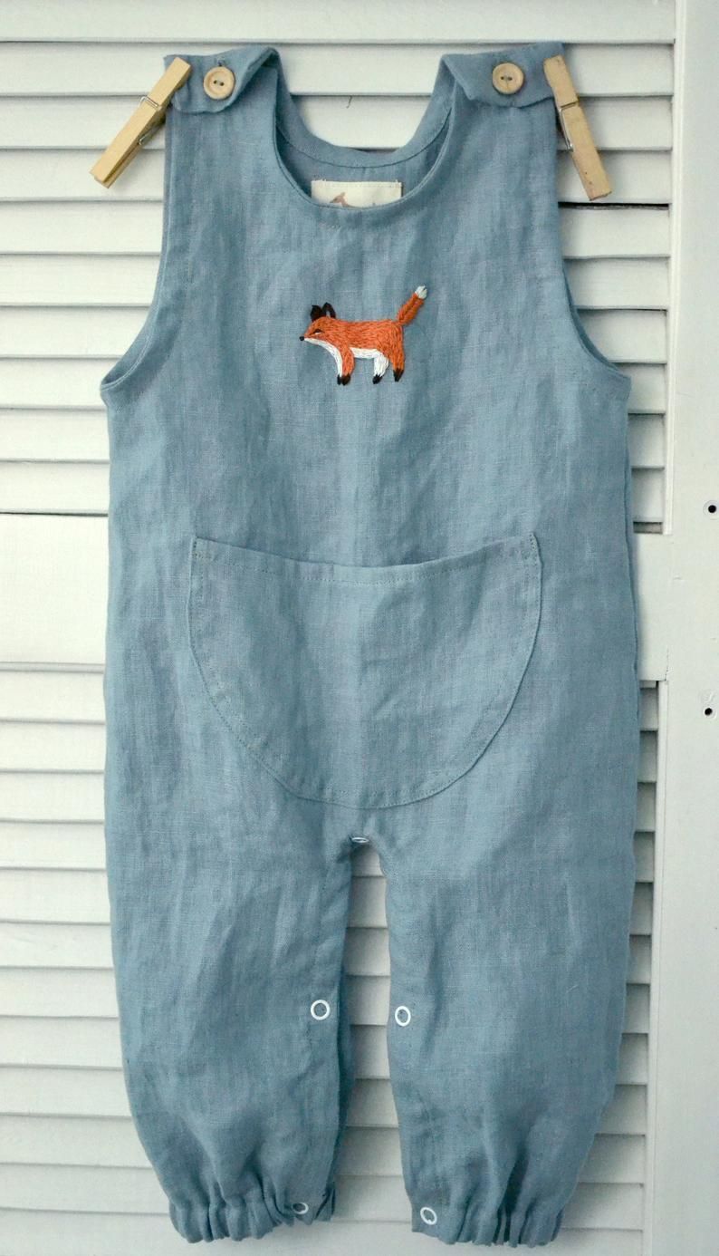 baby linen, linen clothes, kids clothes, overall, jumpsuit, embroidered clothes, chicken, linen jumpsuit, mint green baby, hand embroidery -   15 DIY Clothes Winter kids ideas