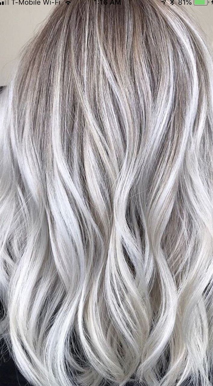 platinum silver hair -   15 hair Grey liso ideas