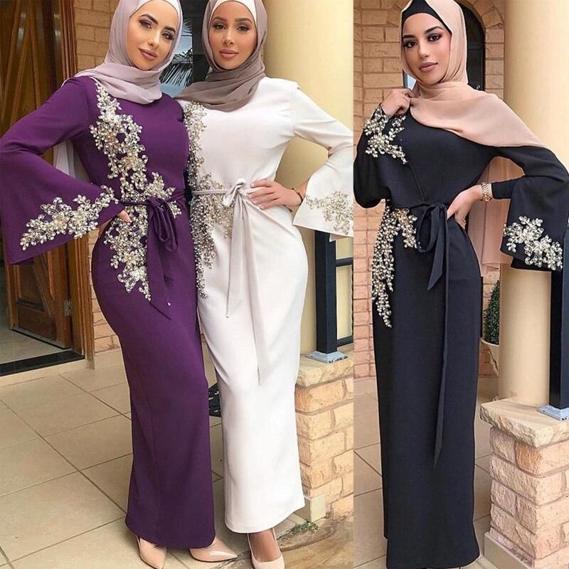 Abaya Dubai Turkish Muslim Hijab Dress, Moroccan Kaftan Islamic Clothing For Women -   16 dress Muslim for women ideas