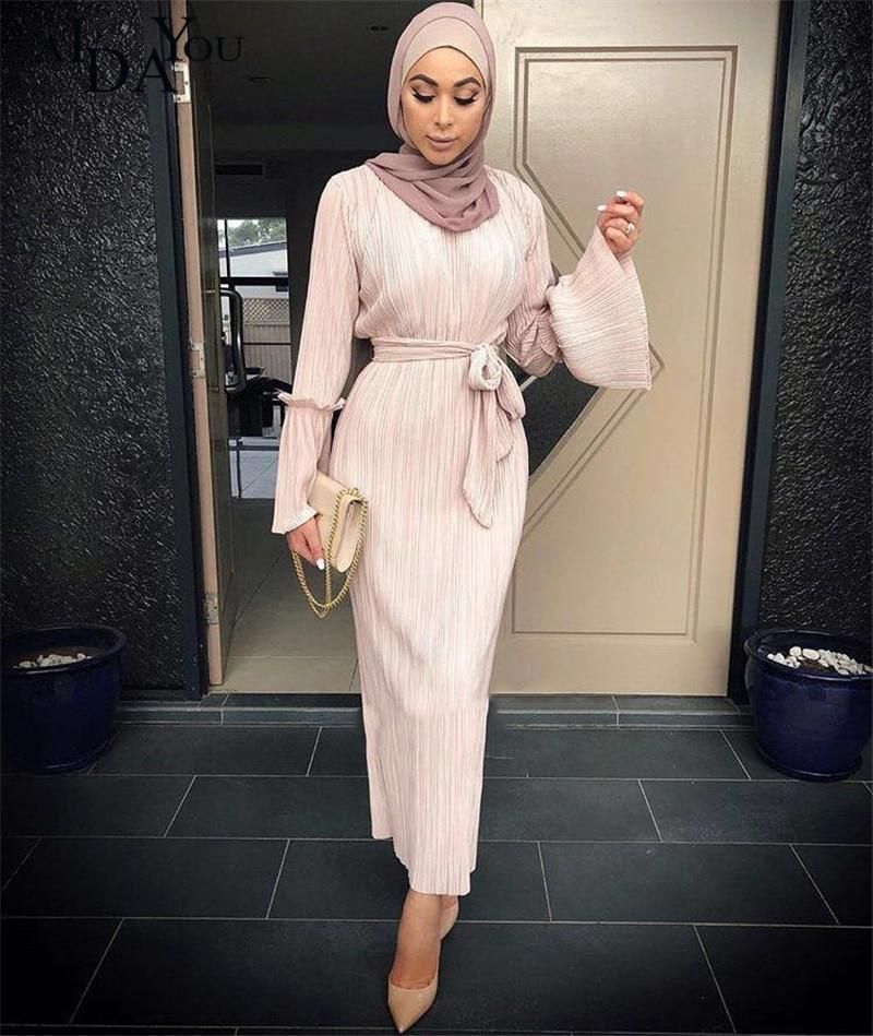 Muslin Robe Muslim Long Sleeve Tassel Belt Dress Saudis Abaya Dubai turkish Design  Ramadan Arab Islamic Prayer -   16 dress Muslim for women ideas