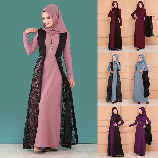 2019 Plus Size 5XL Women Islamic Muslim Dress Vintage Long Sleeve Lady Printed Abaya Dresses Formal Party Dress Dubai Dresses | Wish -   16 dress Muslim for women ideas