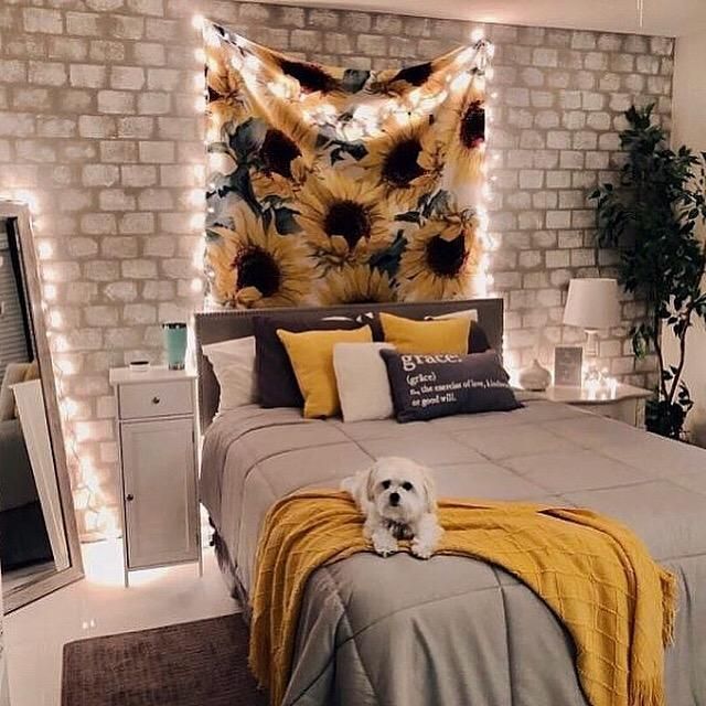 Sunflower Tapestry -   16 room decor Yellow bedroom ideas