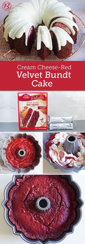 Cream Cheese-Red Velvet Bundt Cake -   17 cake Easy box ideas