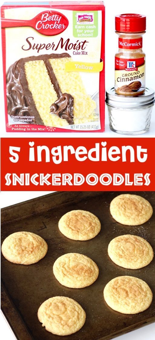 Snickerdoodle Cake Mix Cookie Recipe! {5 Ingredients} - The Frugal Girls -   17 cake Easy box ideas