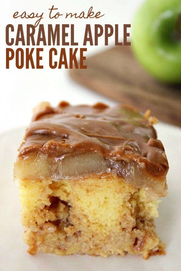 The Best Caramel Apple Poke Cake Recipe -   17 cake Easy box ideas