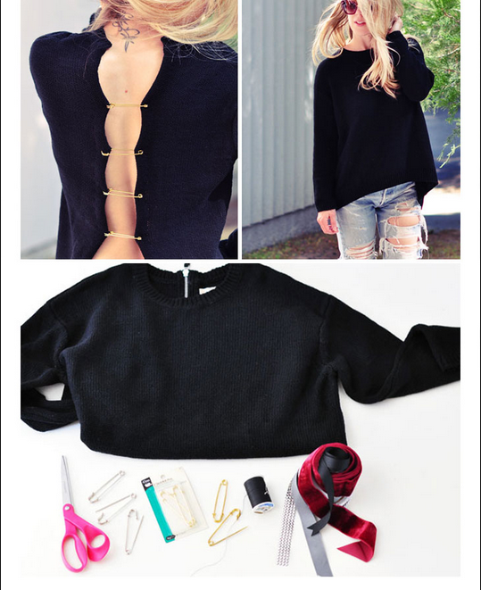 17 DIY Clothes Sweater link ideas