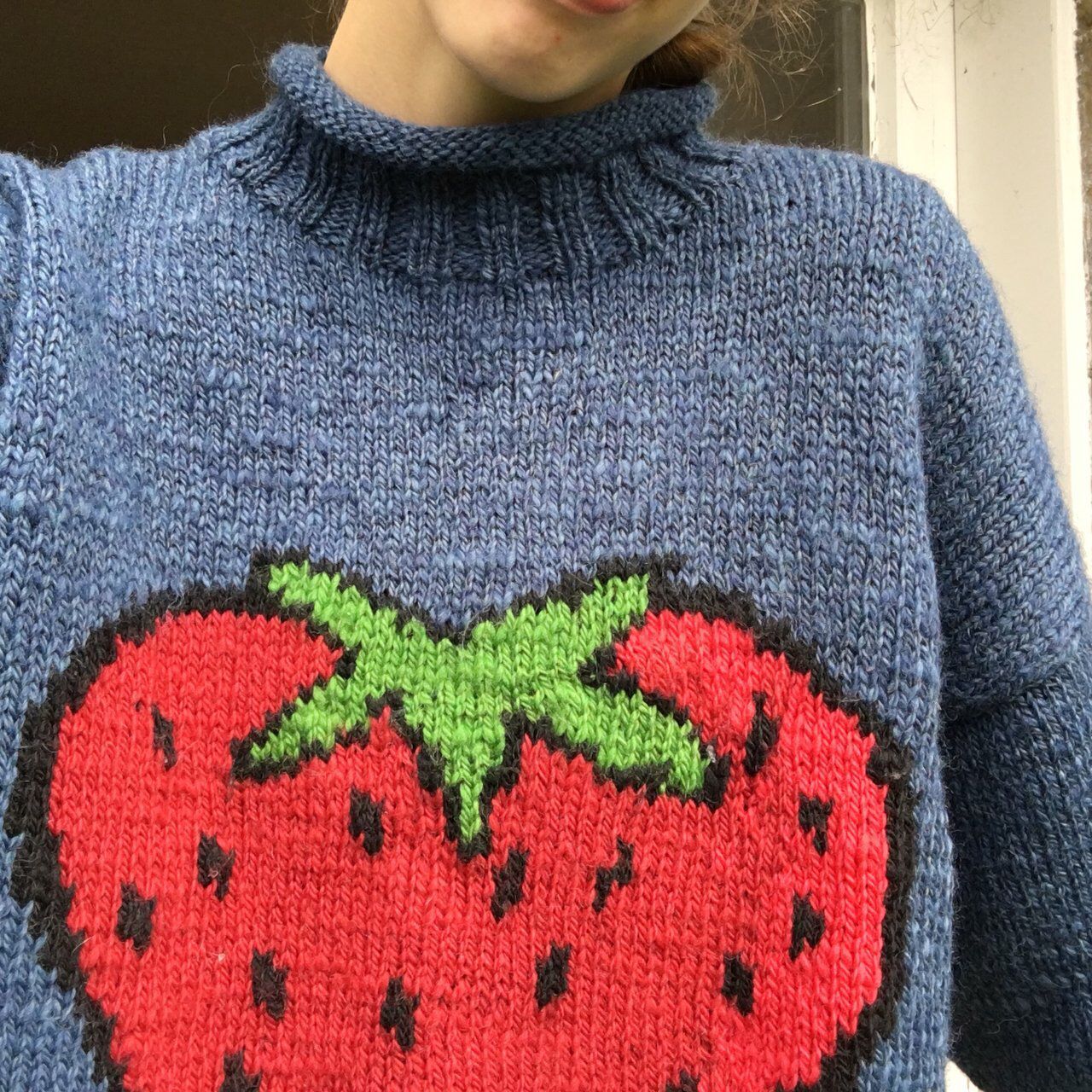 рџЌ“рџЌ“ Amaazziiing STRAWBERRY & blue roll neck 100% wool... - Depop -   17 DIY Clothes Sweater link ideas