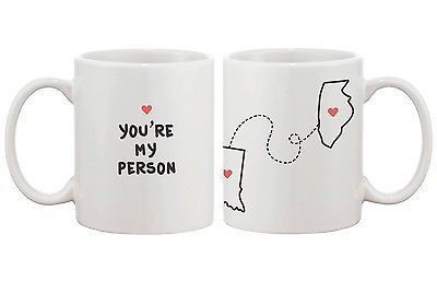 Personalized Long Distance Relationship Mugs for Couples Friends Family (MC035) -   17 diy projects For Couples friends ideas
