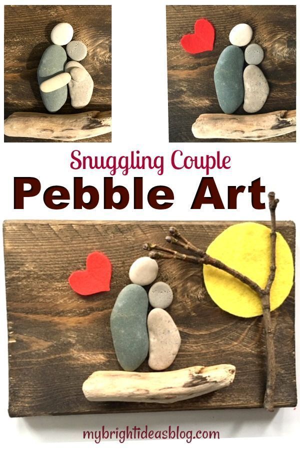 Pebble Art - A Snuggling Couple - My Bright Ideas -   17 diy projects For Couples friends ideas