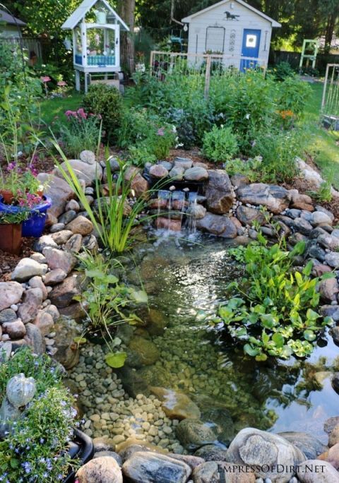How to Build a Backyard Garden Pond | Empress of Dirt -   17 garden design Backyard fish ponds ideas