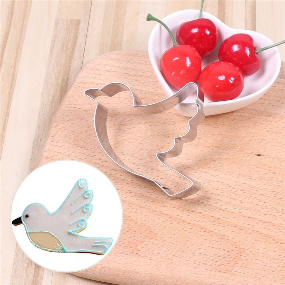Hot Sale Stainless Steel Biscuit Cutter Fondant Cake Decoration Tool Pigeon Shape Cookie Mold Printing Card Kitchen Baking Tool -   18 cake Fondant products ideas