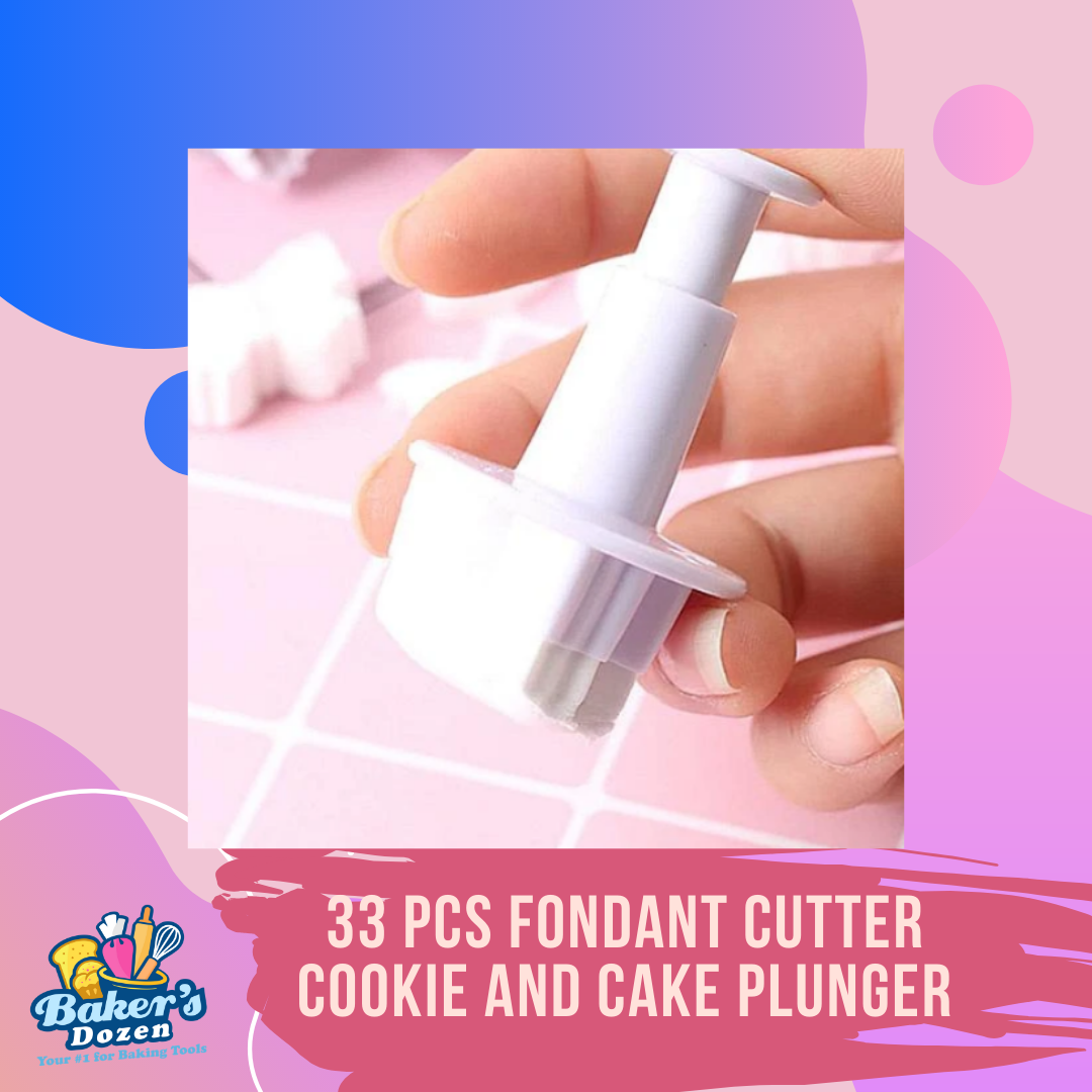 33 pcs Fondant Cutter Cookie and Cake Plunger -   18 cake Fondant products ideas