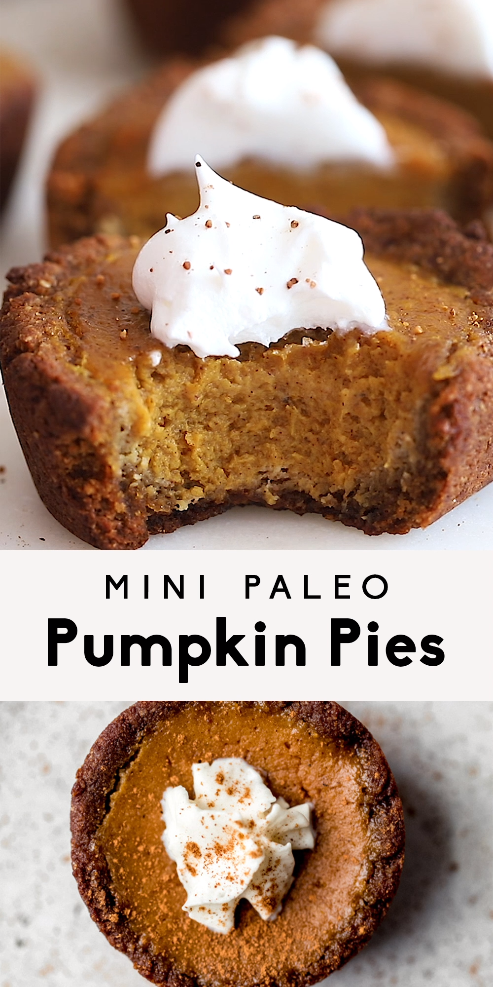 Mini Paleo Pumpkin Pies with Gingerbread Cookie Crust -   18 desserts Gluten Free glutenfree ideas