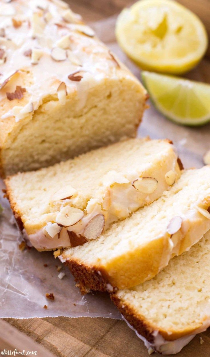 Citrus Almond Loaf Cake - A Latte Food -   18 desserts Lemon quick bread ideas