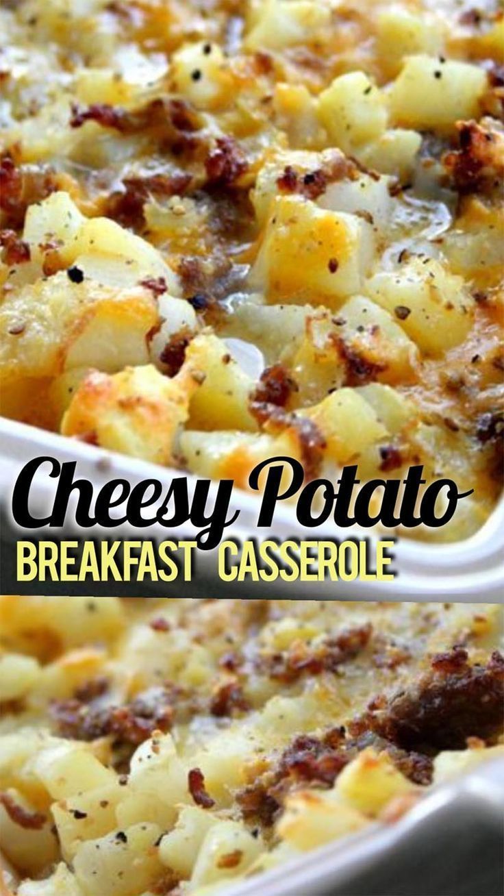 Cheesy Potato Breakfast Casserole -   18 healthy recipes Breakfast night ideas