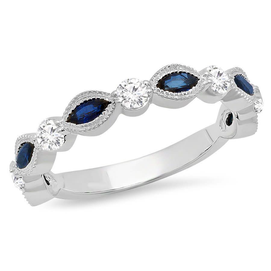 Dazzling Rock Ladies jewelry & cufflinks K4373-10KW-6 -   18 sapphire wedding Bands ideas