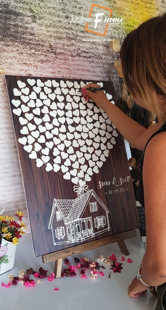 Alternative guest book Up House Disney Theme Wedding Guest Book , Alternative Guestbook, Wedding, Bridal Shower, Sign in, hearts, Up Movie -   18 wedding Themes creative ideas