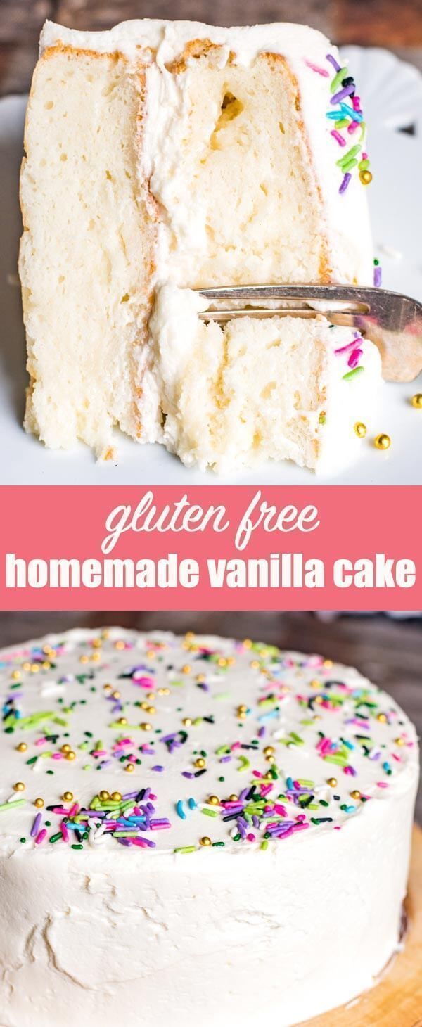 Gluten Free Vanilla Cake {Easy From Scratch Grain Free Cake Recipe} -   19 desserts vanilla ideas