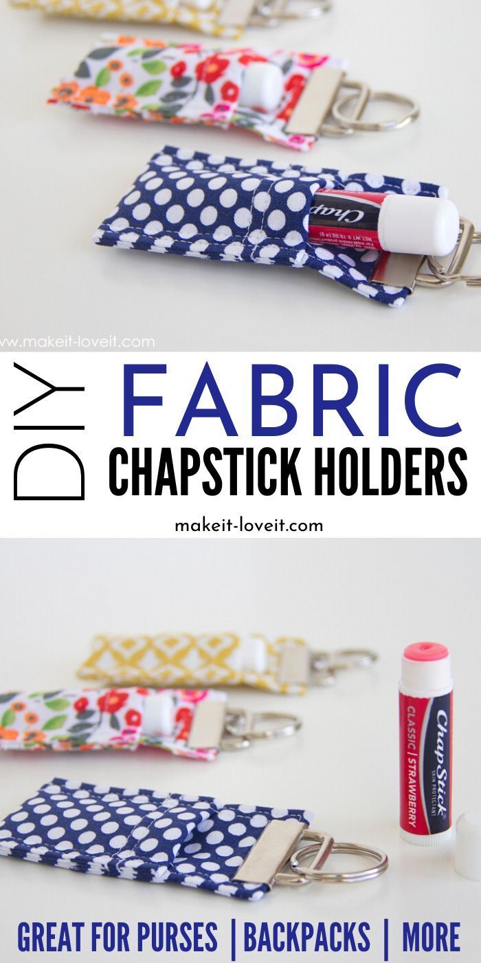 DIY Fabric Chapstick Holder -   19 DIY Clothes For Winter fabrics ideas