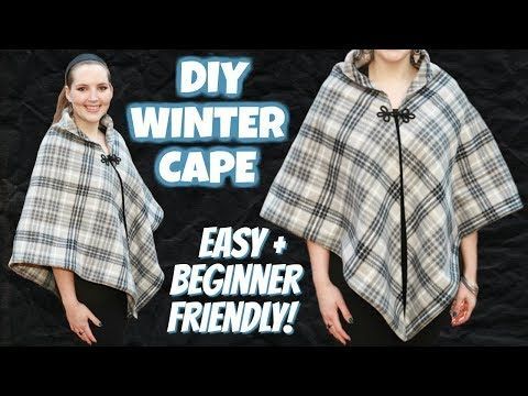 How to Make a Winter Cape Easy! | Sewing Projects for Beginners | DIY -   19 DIY Clothes For Winter fabrics ideas