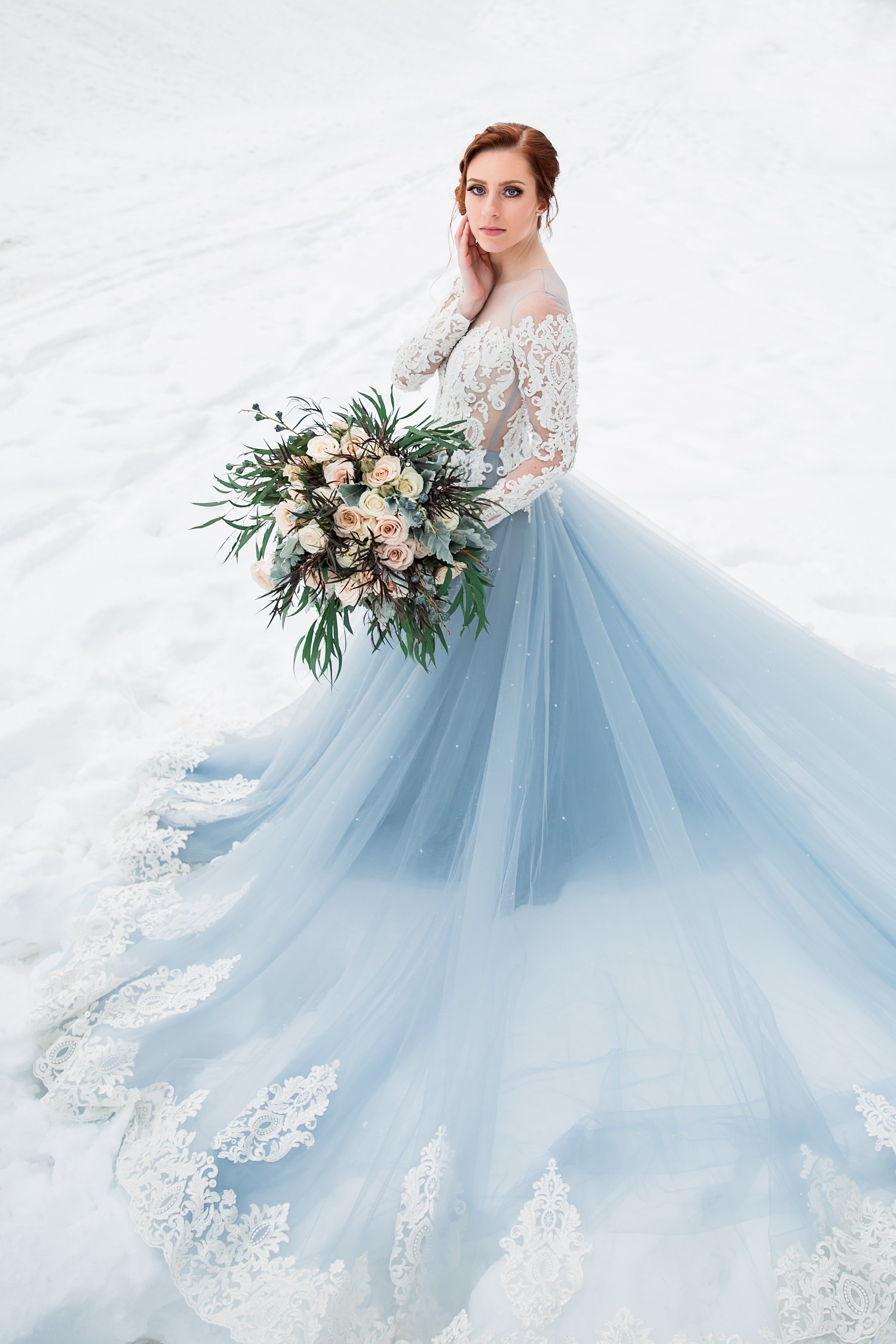 Haute Couture Blue Wedding Gown (#Alsatia) -   19 dress Blue winter ideas