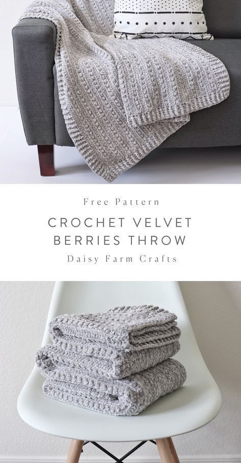 Free Pattern - Crochet Velvet Berries Throw | Crochet, Crochet blanket patterns, Crochet patterns -   19 knitting and crochet posts ideas