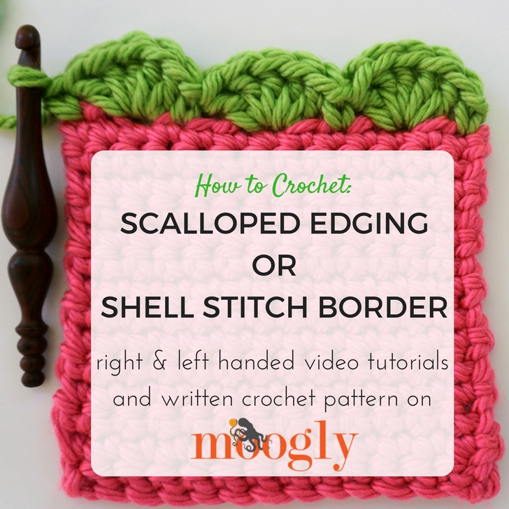 Scalloped Edging or Shell Stitch Border -   19 knitting and crochet posts ideas
