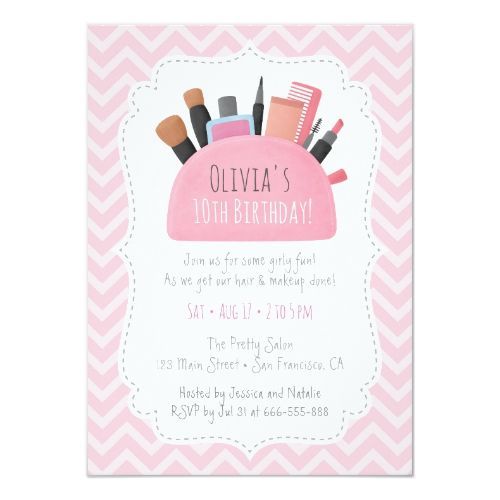 19 makeup Party invites ideas