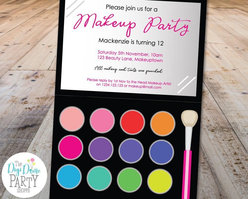 Makeup Palette Party Invitation -   19 makeup Party invites ideas