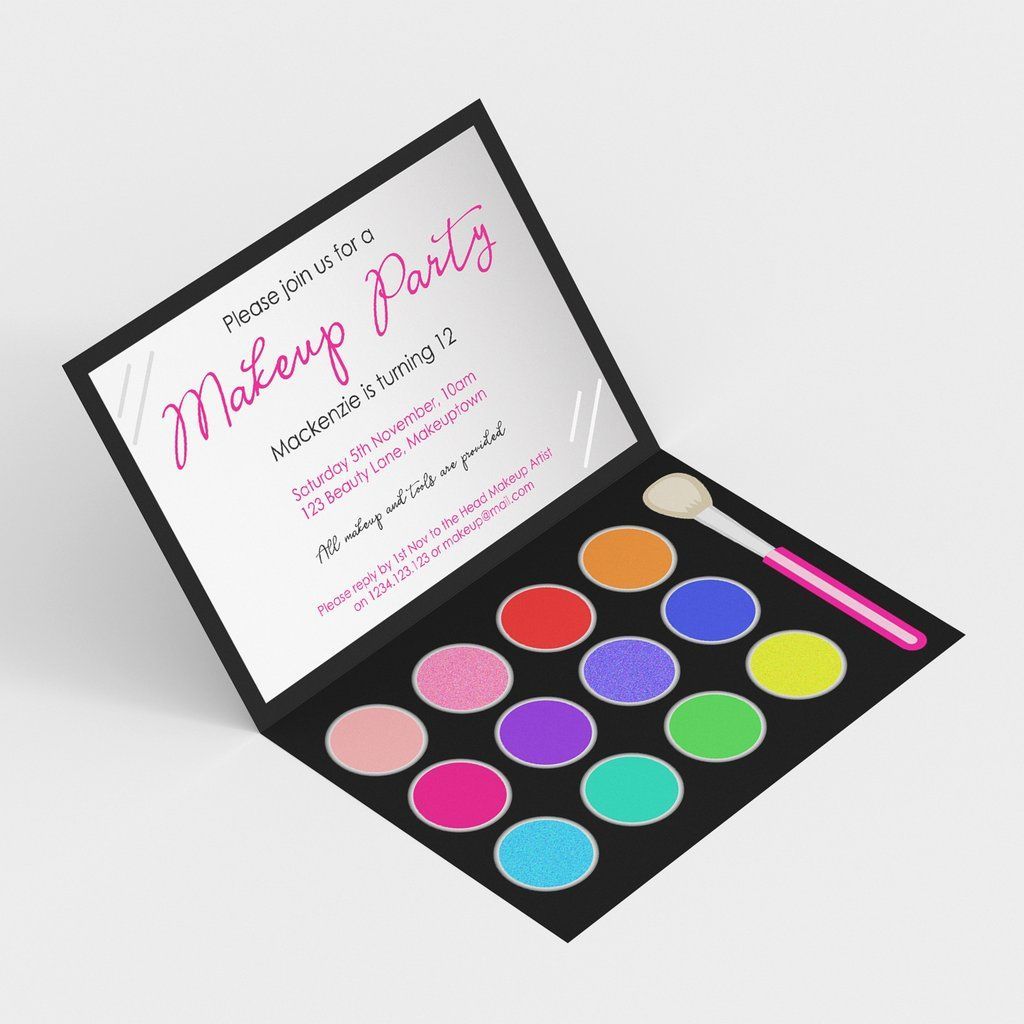 Makeup Palette Party Invitation -   19 makeup Party invites ideas
