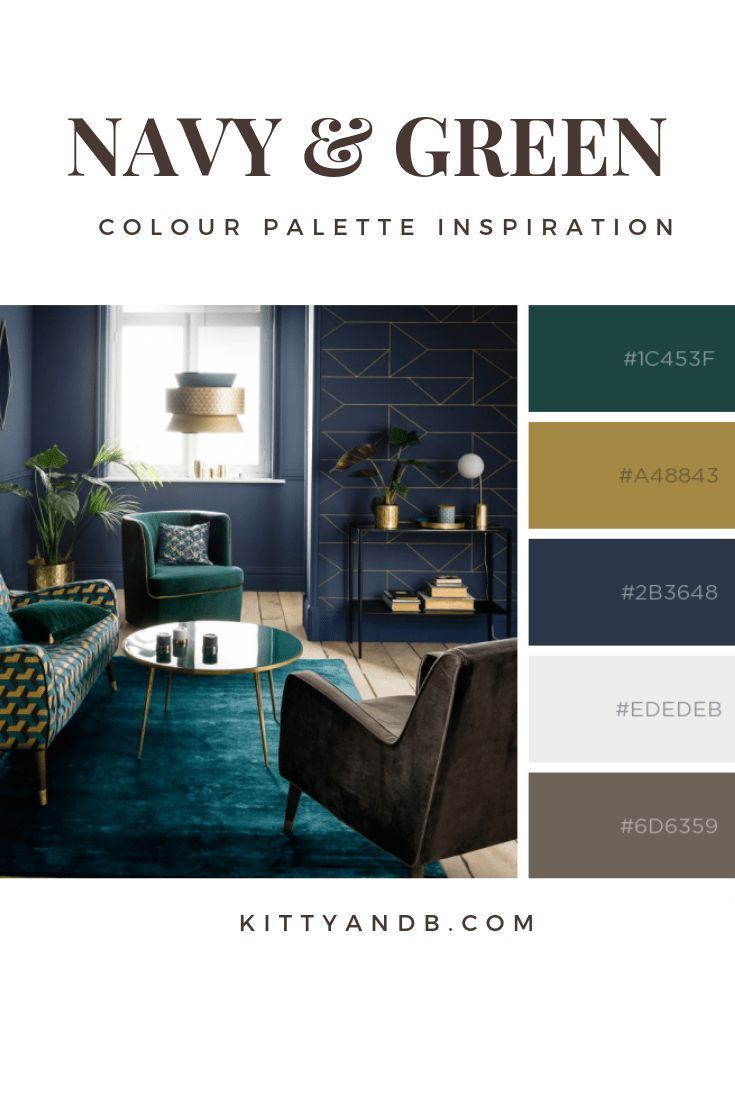 Navy and Green colour palette -   19 room decor Paintings colour ideas