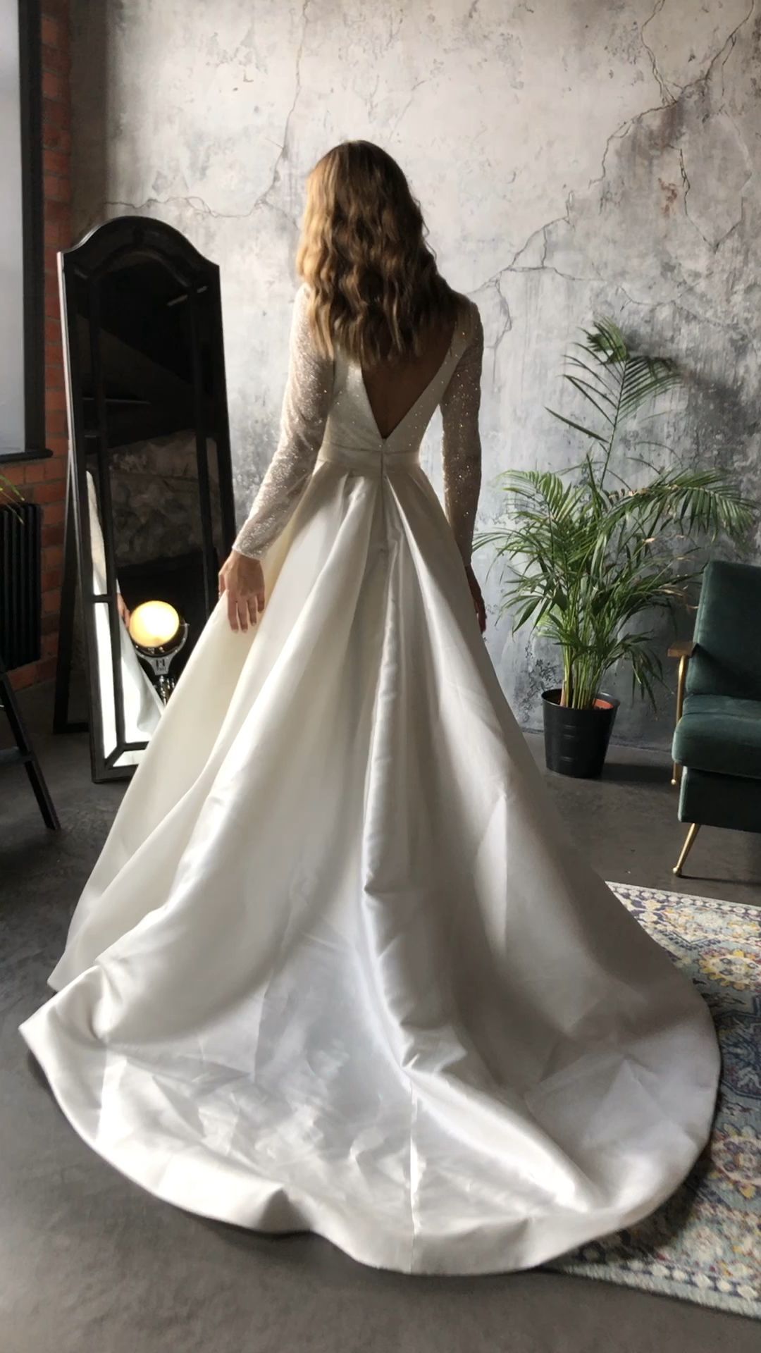 Sparkly wedding dress Koussindy long a sleeves by Olivia Bottega. -   19 wedding Gown with sleeves ideas
