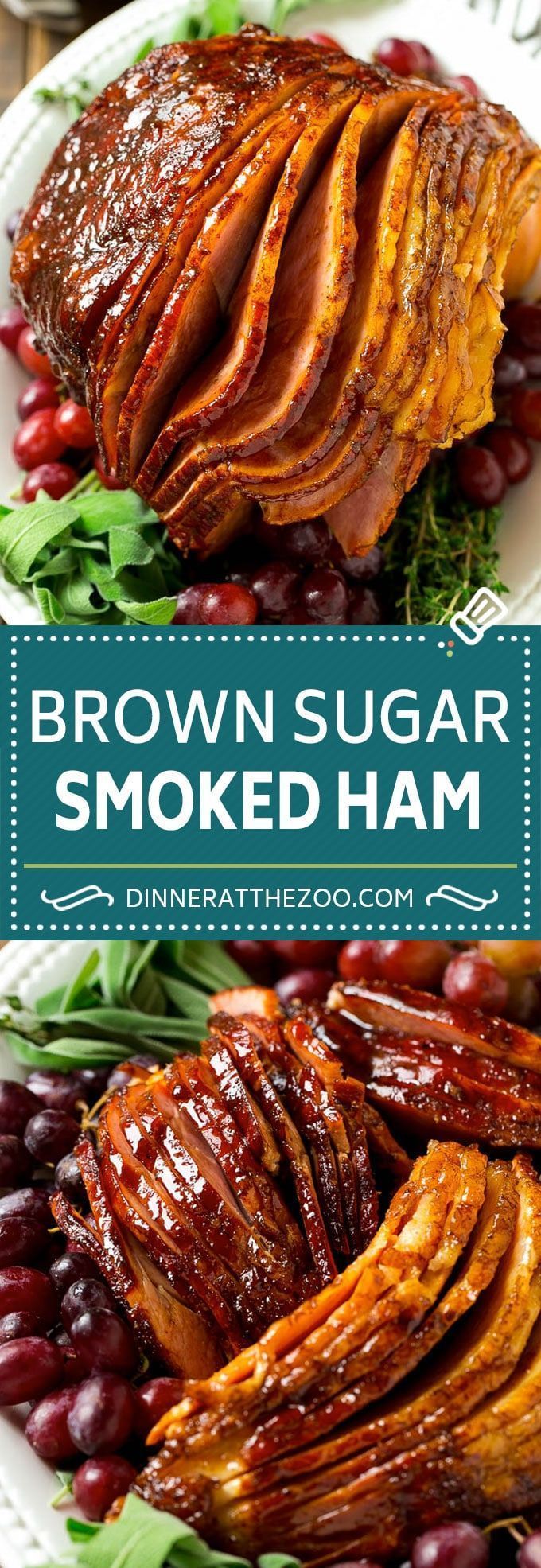 Smoked Ham with Brown Sugar Glaze - Dinner at the Zoo -   21 healthy recipes For Two brown sugar ideas