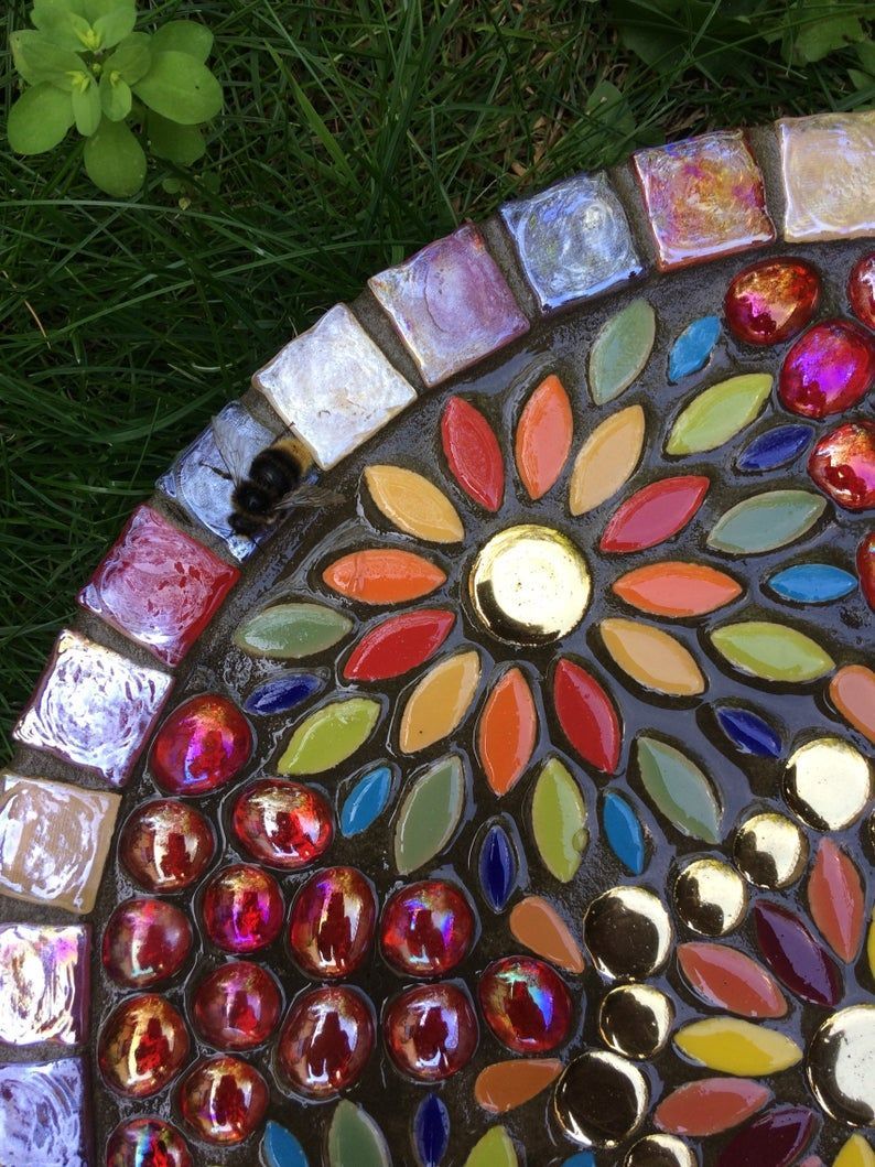 SOLD/Stepping stone / garden art / mosaic stepping stone / | Etsy -   13 garden design On A Budget stepping stones ideas