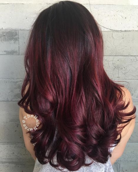 45 Shades of Burgundy Hair: Dark Burgundy, Maroon, Burgundy with Red, Purple and Brown Highlights -   14 burgundy hair Auburn ideas