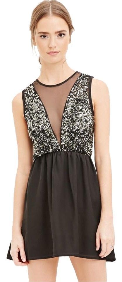 Forever 21 | Black/antique Gold Above Knee Night Out Dress Size 8 (M) -   15 dress Party forever 21 ideas
