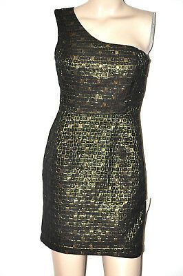Sexy Black & Gold Metallic One Arm Party Prom Mini Dress forever 21 nwts Glam P -   15 dress Party forever 21 ideas