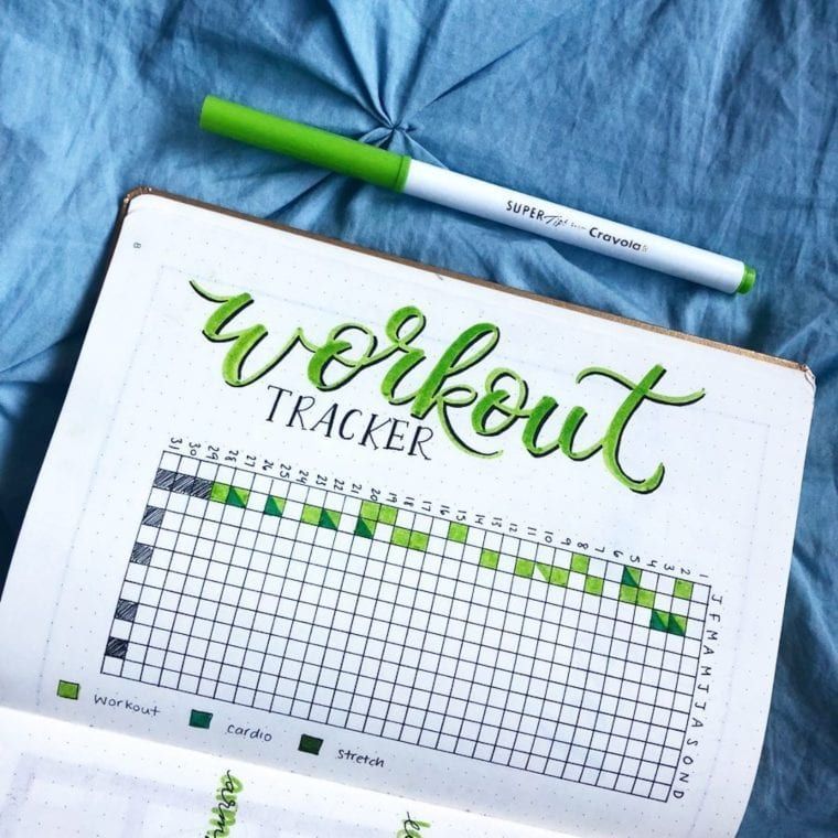 20 Fitness Bullet Journal Spreads for Losing Weight -   16 fitness Journal doodles ideas