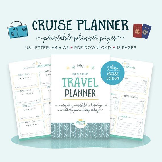 Cruise Travel Planner Printable, Holiday Planner, Vacation Checklist, Trip Planner, Packing List, Travel Itinerary, Vacation Planner Kit -   16 holiday Checklist clothes ideas