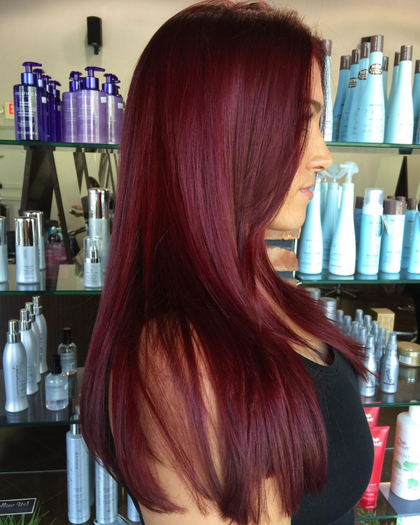 45 Shades of Burgundy Hair: Dark Burgundy, Maroon, Burgundy with Red, Purple and Brown Highlights -   16 plum hair Burgundy ideas
