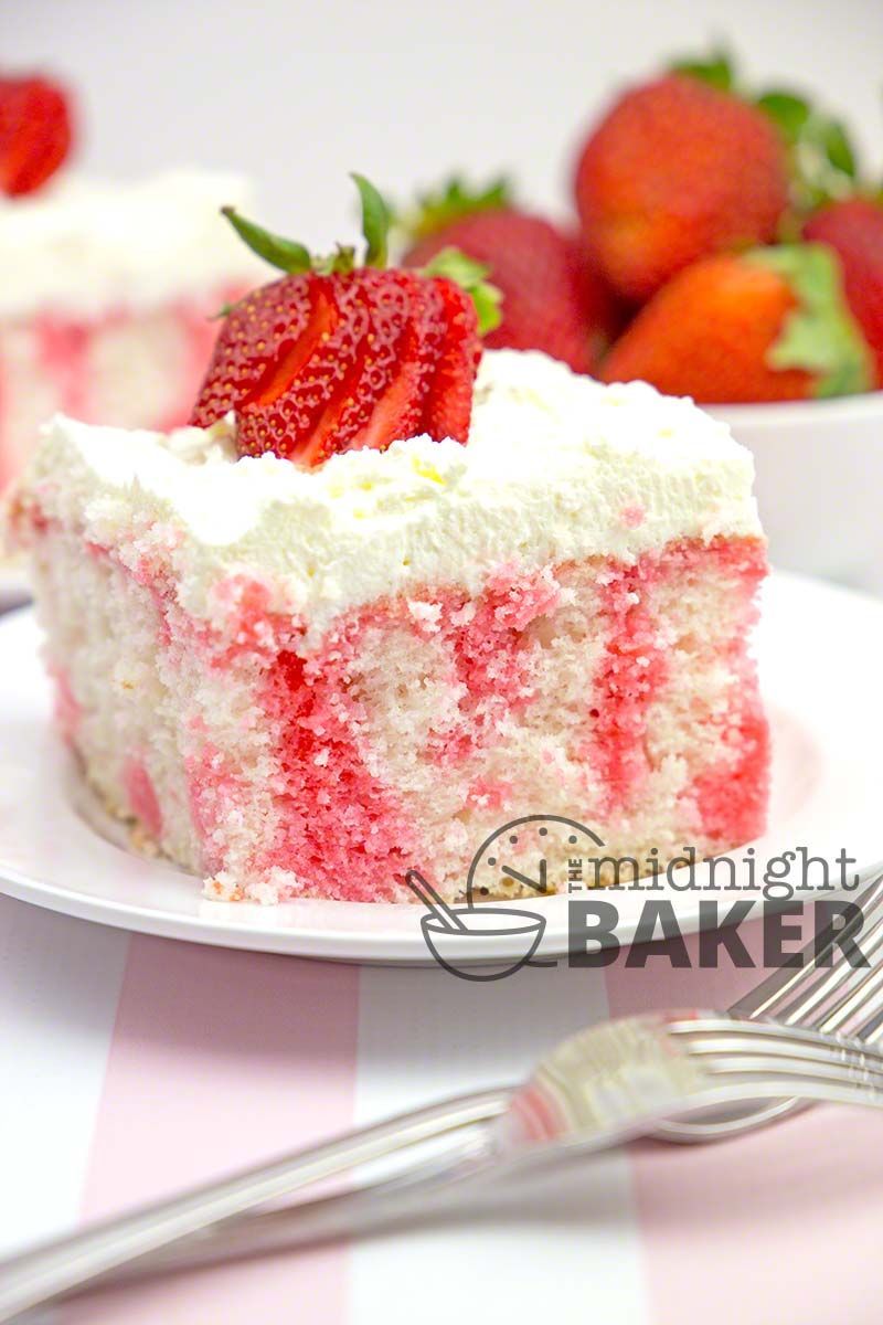Strawberry Shortcake Poke Cake - The Midnight Baker -   17 cake Fruit mom ideas